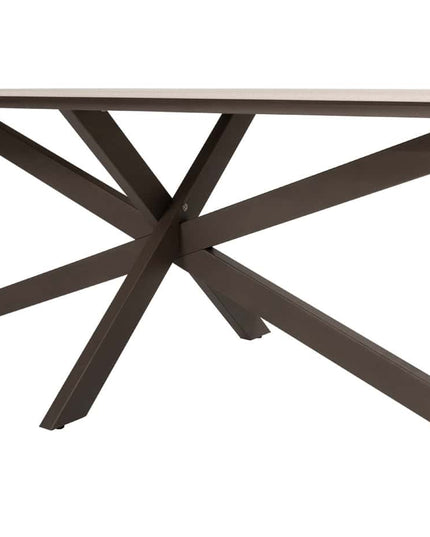 4 Seasons Outdoor Capalbio Essstuhl + Geschmack 4SO Prado Tisch mit Keramiktisch Top Barrel Terre 240 cm