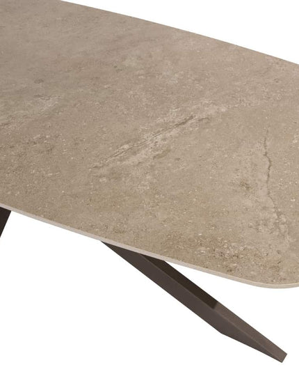 4 Seasons Outdoor Capalbio Essstuhl + Geschmack 4SO Prado Tisch mit Keramiktisch Top Barrel Terre 240 cm