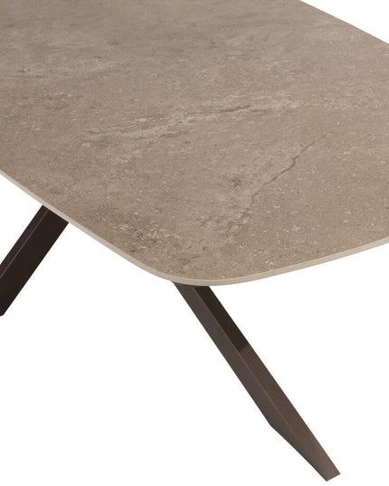 4 Seasons Outdoor Veneto Dining Terre + Geschmack 4SO Prado Tisch mit Keramik -Tisch -Top Barrel Terre 240 cm