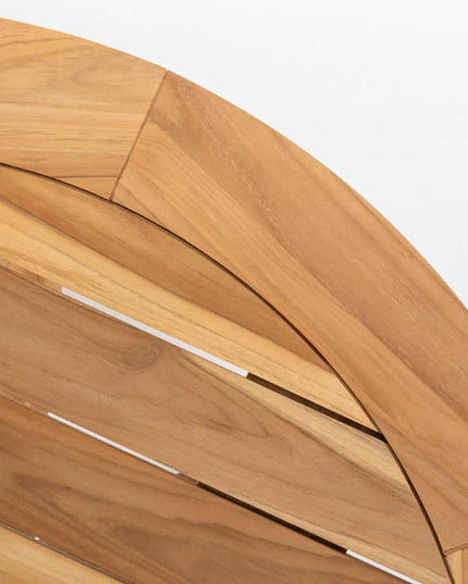 4 Seasons Outdoor Nora Essstuhl + Geschmack 4SO Prado Teaktisch 130 Ø CM Teak -Basis