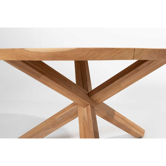 Taste 4SO Eva dining + Prado teak tafel 130 Ø cm