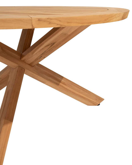 Geschmack 4, also Puglia Essstuhl + Prado Teaktabelle 130 Ø CM Teak -Basis