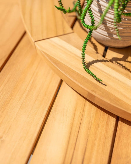4 Seasons Outdoor Aprilla Dining Pure + Taste 4SO Prado Teak Tabelle 160 Ø CM