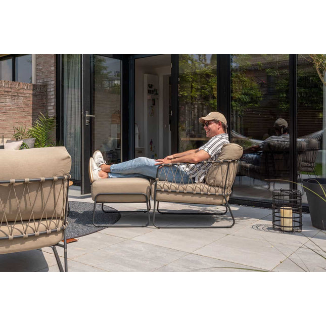 Taste 4SO Prego bistro loungeset + 4 Seasons Outdoor Verdi bijzettafel 45 Ø cm