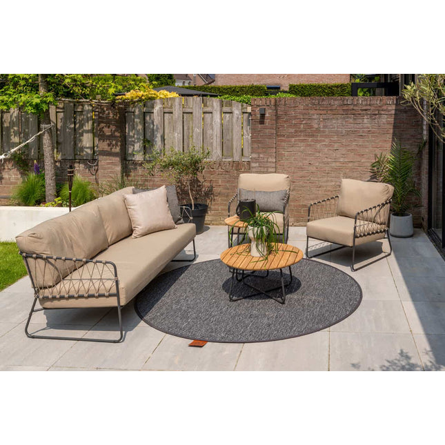 Taste 4SO Prego bistro loungeset + 4 Seasons Outdoor Verdi bijzettafel 45 Ø cm