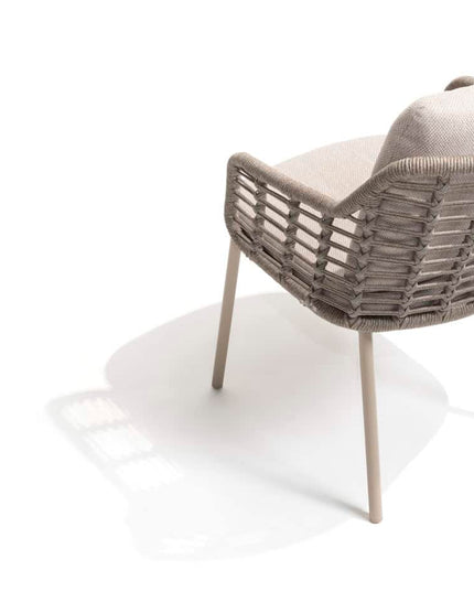 Geschmack 4, also Puglia Essstuhl + Prado Teaktabelle 130 Ø CM Teak -Basis