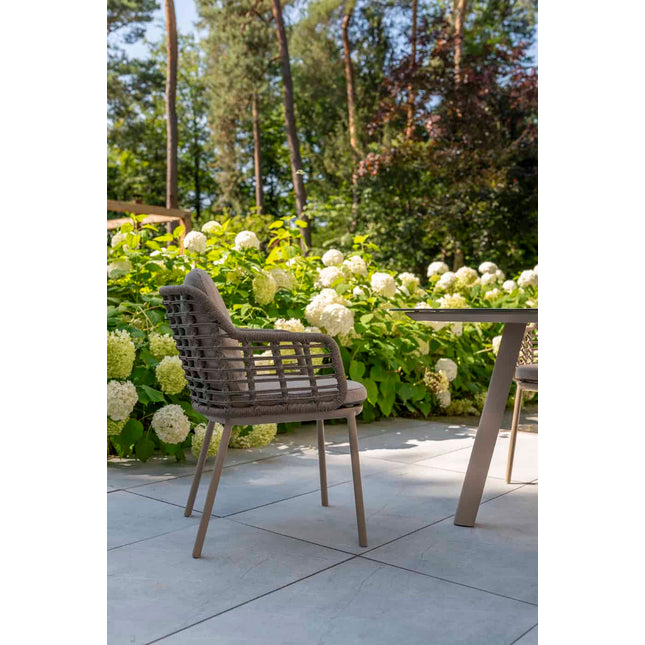 Geschmack 4 Also, Esststuhl für Puglia + Prado Teak Tabelle 160 Ø CM Latte Basis