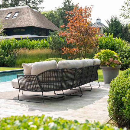 Taste 4SO Rhodes Chaise Lounge Bank + 4 Seasons Outdoor Verdi Kaffee Teak Teak 73 Ø CM