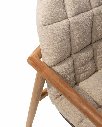 4 Seasons Outdoor Samos Essstuhl + Geschmack 4SO Prado Teaktisch 130 Ø CM