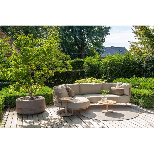 4 Seasons Outdoor Sardinia Chaise Lounge Bank + Geschmack 4SO Albano Lounge Chair + Verdi Coucht Tabelle 73 Ø CM