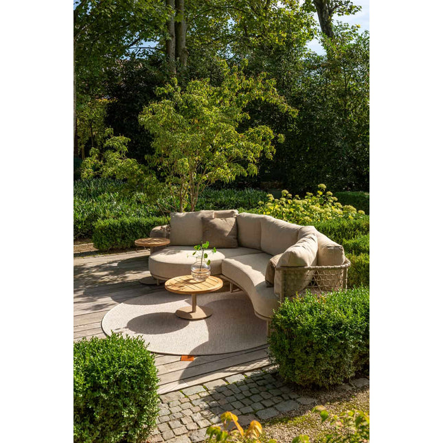 4 Seasons Outdoor Sardinia Chaise Lounge Bank + Puccini Lounge Chair + Verdi Coucht Tabelle 73 Ø CM