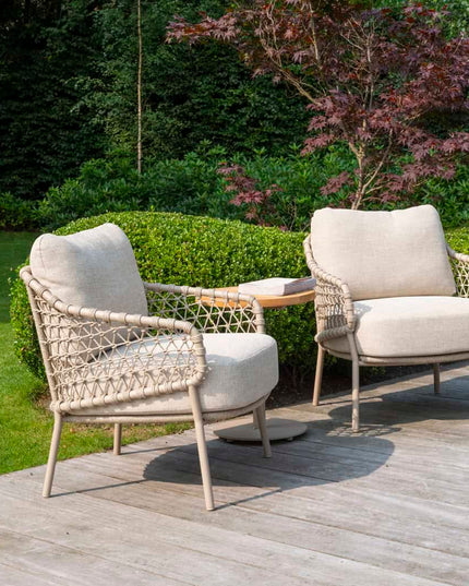 4 Seasons Outdoor Sardinia Bistro Lounge Set + Boaz Seitentabelle 45 Ø CM