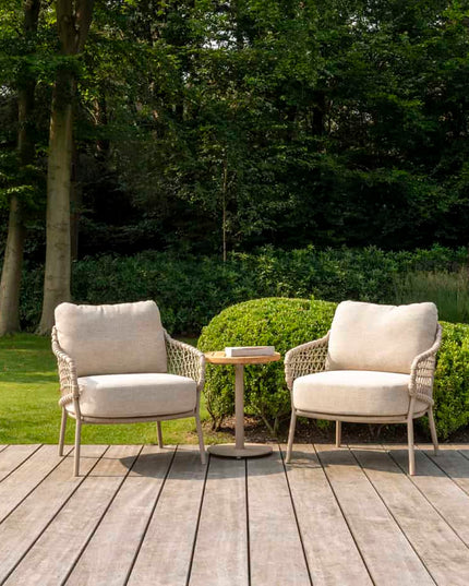 4 Seasons Outdoor Sardinia Bistro Lounge Set + Boaz Seitentabelle 45 Ø CM