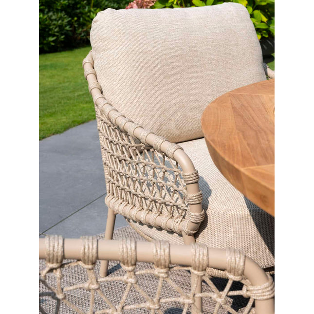 4 Seasons Outdoor Sardinia bistro loungeset + Boaz bijzettafel 45 Ø cm