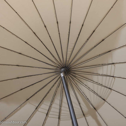 4 Seasons Outdoor Shanghai Parasol 300 cm Ø Holzkohle