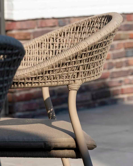 Taste 4SO Sienna Dining + Prado Teak Tabelle 130 Ø CM Teak -Basis