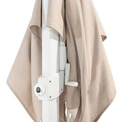 4 Seasons Outdoor Siesta Premium 300 x 300 cm. Sand mit weißem Rahmen