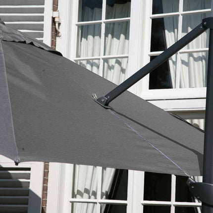 4 Seasons Outdoor Parasol Siesta 300 x 300 cm Holzkohle