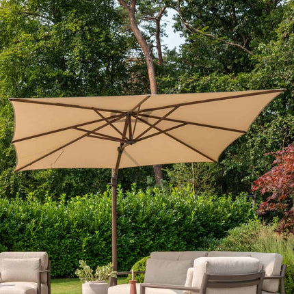 4 Seasons Outdoor Siesta Premium 300 x 300 cm. Strand mit Wenge -Rahmen