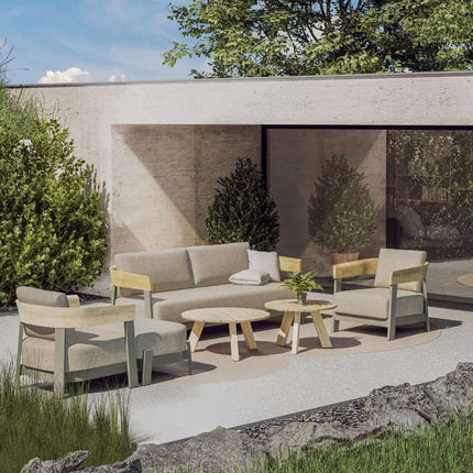 4 Seasons Outdoor Cosmic salontafel teak 78 cm. Ø (H 35 cm)