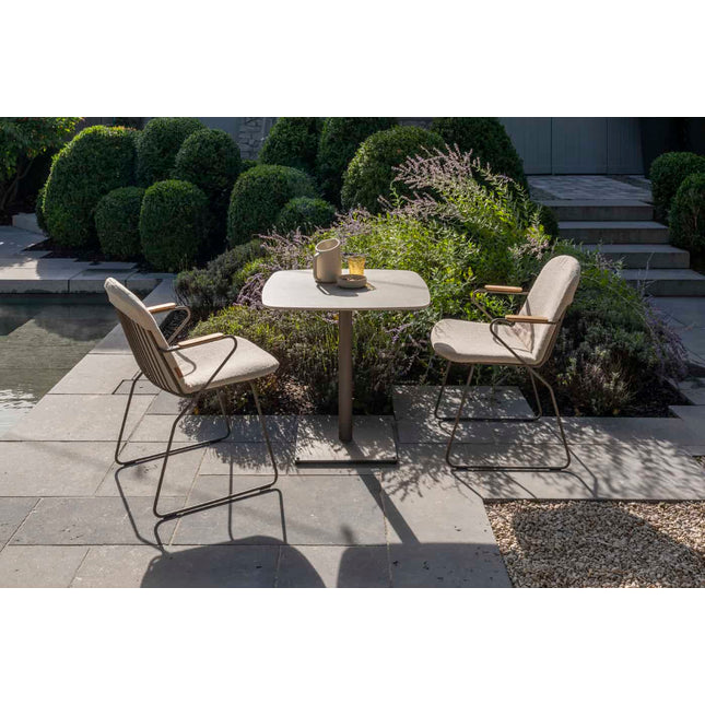 4 Seasons Outdoor Veneto stapelbare dining stoel terre RVS incl. kussen