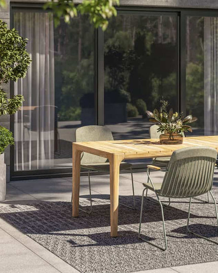 4 Seasons Outdoor Veneto Dining Olive + Geschmack 4SO Liam Teak Tabelle 180 cm