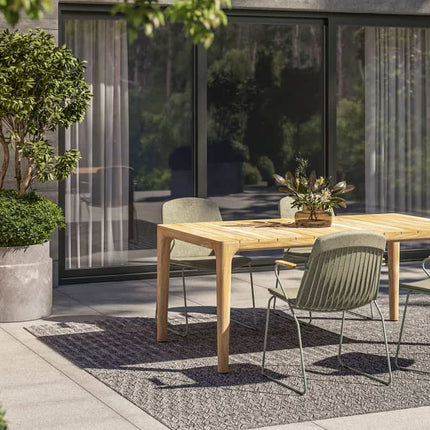 4 Seasons Outdoor Veneto stapelbare dining stoel olive RVS incl. kussen