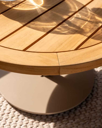 4 Seasons Outdoor Sardinia chaise lounge bank + Volta salontafel 60 Ø cm
